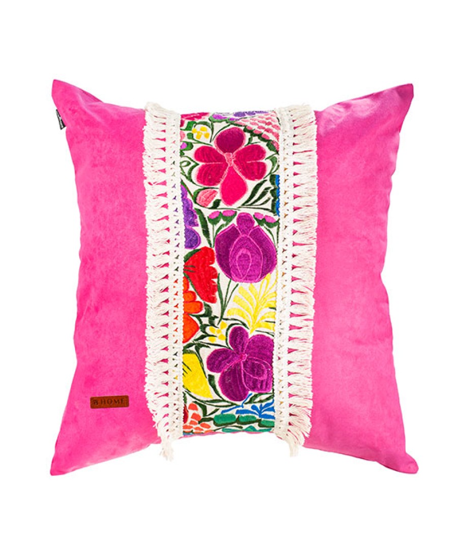 Cojines Angel Lozano | Pink Flowers Loom Cushion Cover