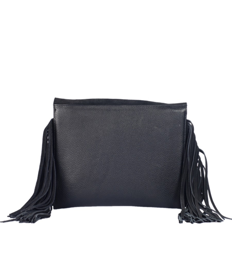 Bags Angel Lozano | Aurora Black Laser Cut Leather