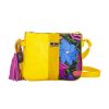 Bags Angel Lozano | Jaqueline Piel Grabada Telar Flores Mostaza