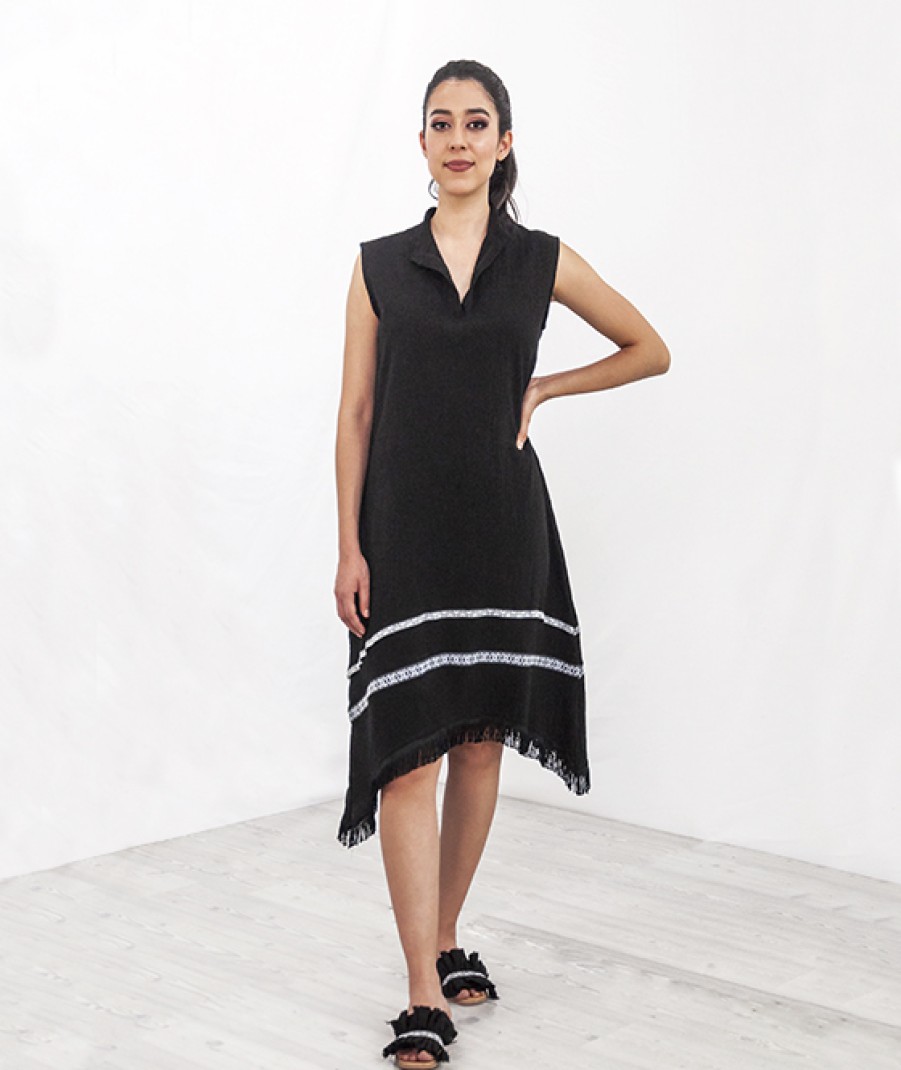 Bags Angel Lozano | Black Midi Dress Al-W02