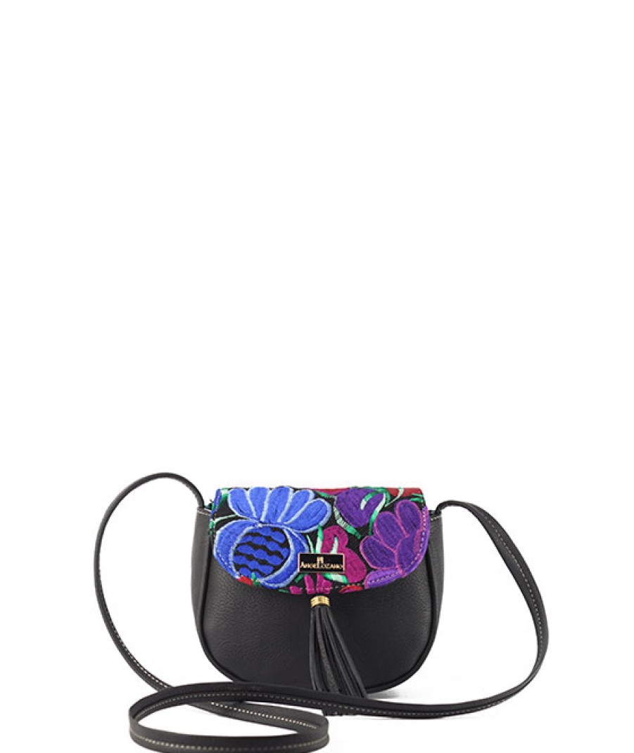 Bags Angel Lozano | Angy Synthetic Loom Black Flowers