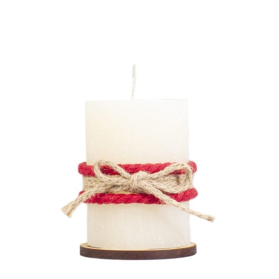 Velas Angel Lozano | Red Woven Jute Aromatic Candle Girl