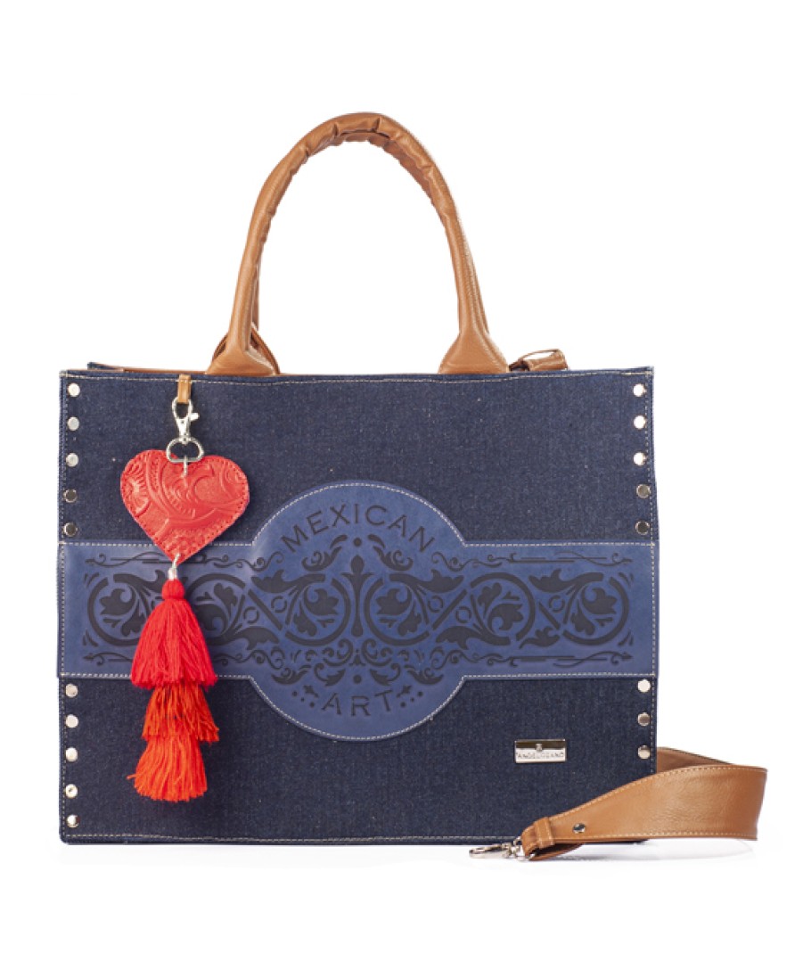 Bags Angel Lozano | Debora Blue Laser Cut Denim