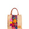 Bags Angel Lozano | Marimar Jute Loom Flowers Beige Girl