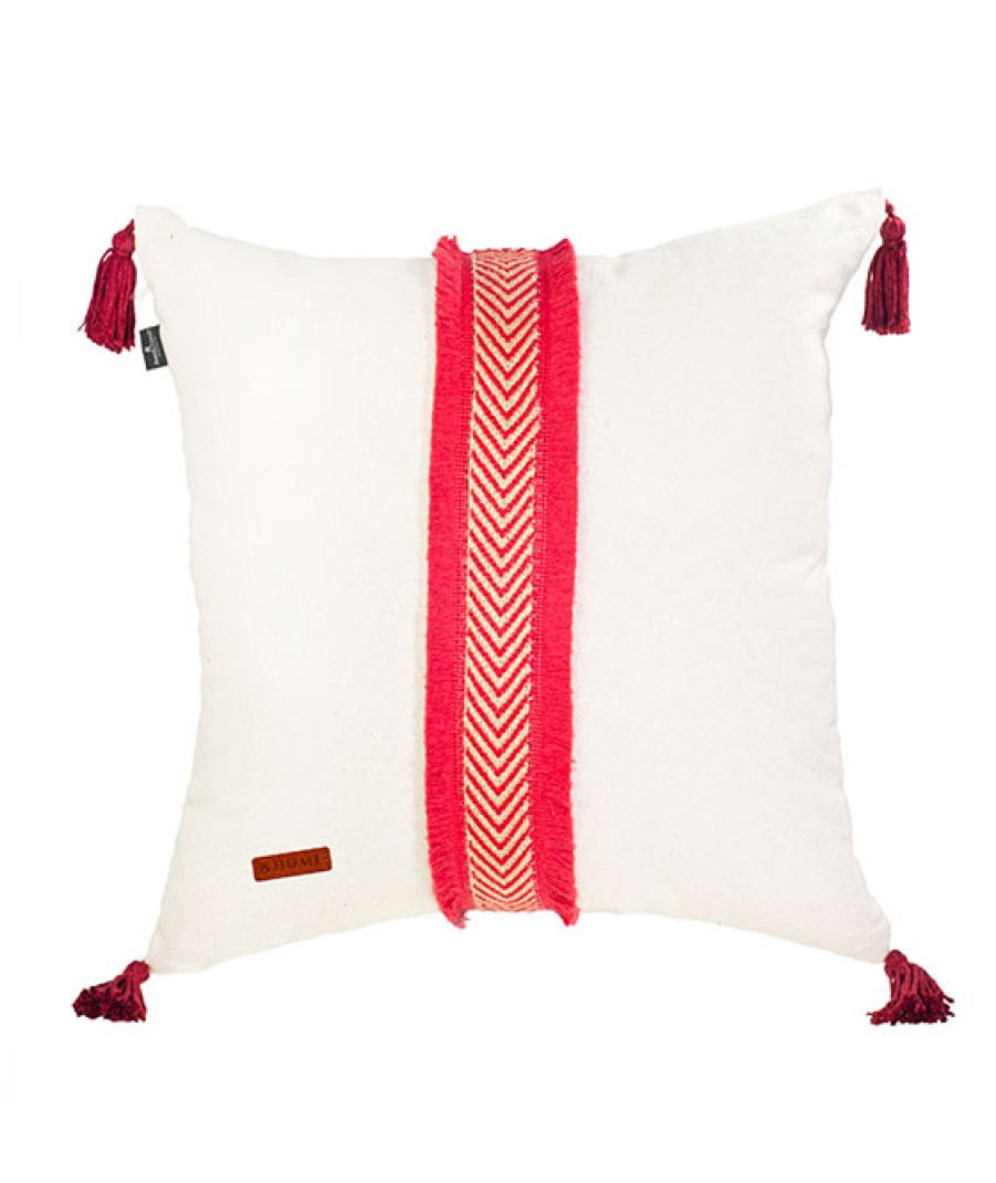 Cojines Angel Lozano | Red Jute Cushion And Candle Kit