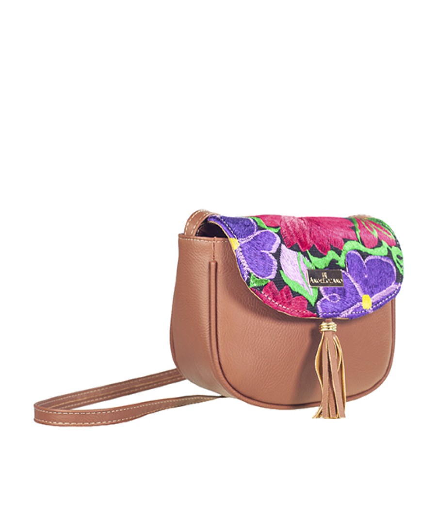 Bags Angel Lozano | Angy Synthetic Loom Flowers Camel