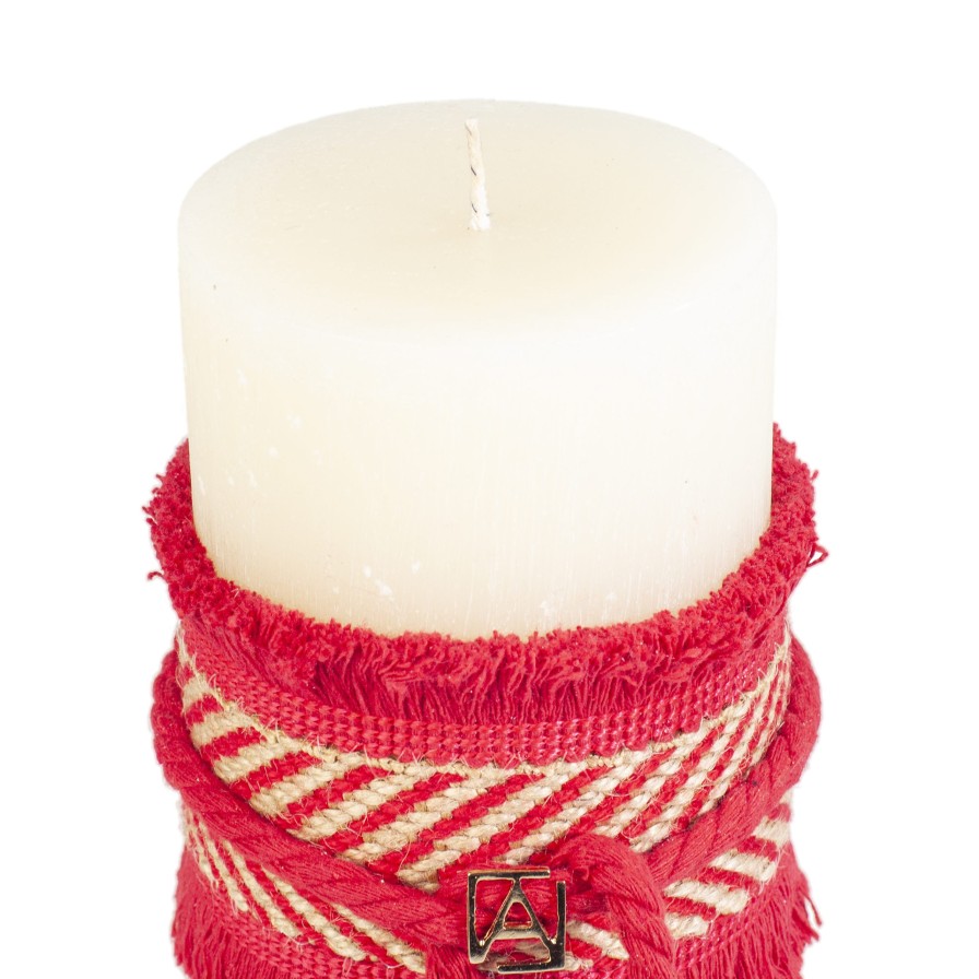 Velas Angel Lozano | Red Jute Candle Set