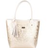 Bags Angel Lozano | Soraya Engraved Leather Gold