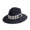 Accessories Angel Lozano | Black Woven Suede Hat