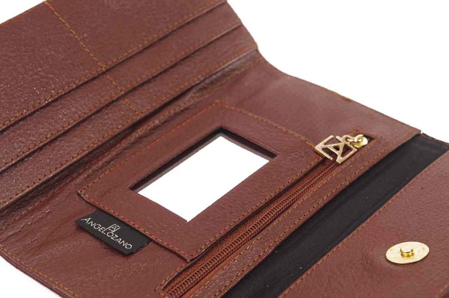 Accessories Angel Lozano | 101 Brown Engraved Leather Wallet