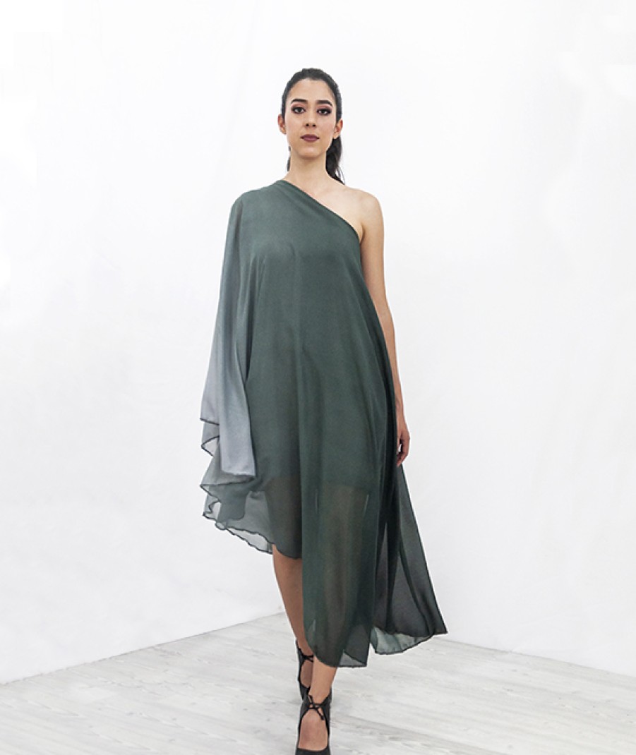 Bags Angel Lozano | Green Cape Dress Al-W04