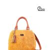 Bags Angel Lozano | Elsa Mustard Embossed Leather