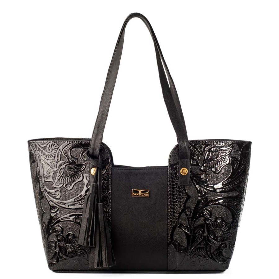 Bags Angel Lozano | Mazatlan Patent Leather Engraved Black