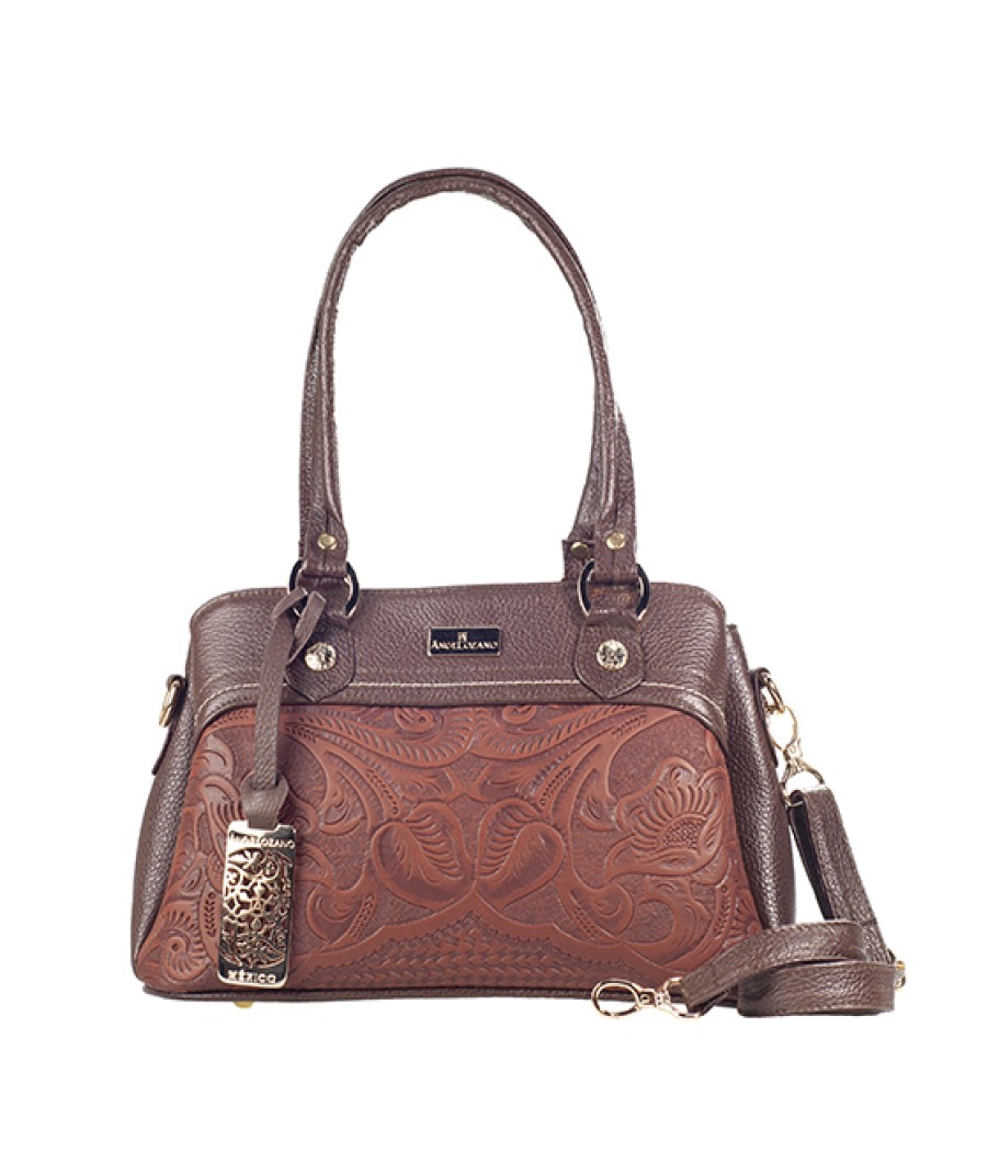 Bags Angel Lozano | Angela Brown Engraved Leather