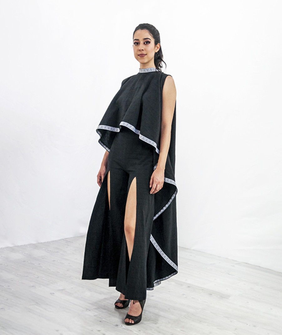 Clothing Angel Lozano | Black Cape Top Al-W21