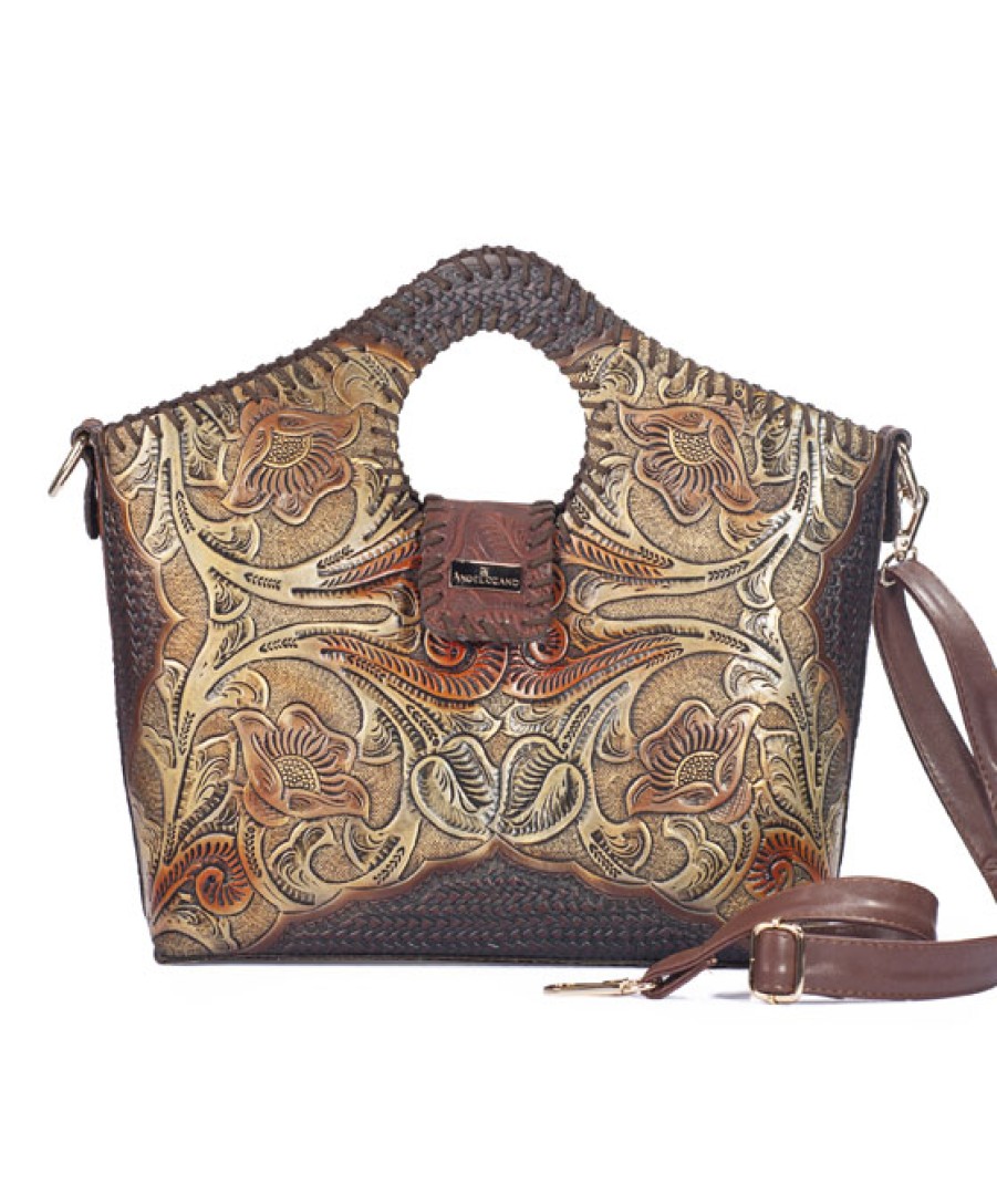 Bags Angel Lozano | Teresa Engraved Leather Painted Copper