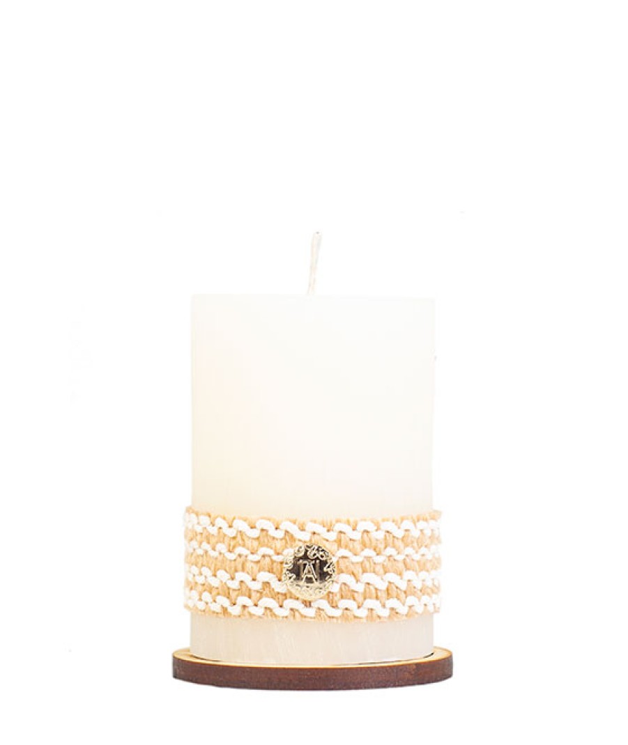 Velas Angel Lozano | Beige Jute Rhombus Aromatic Candle