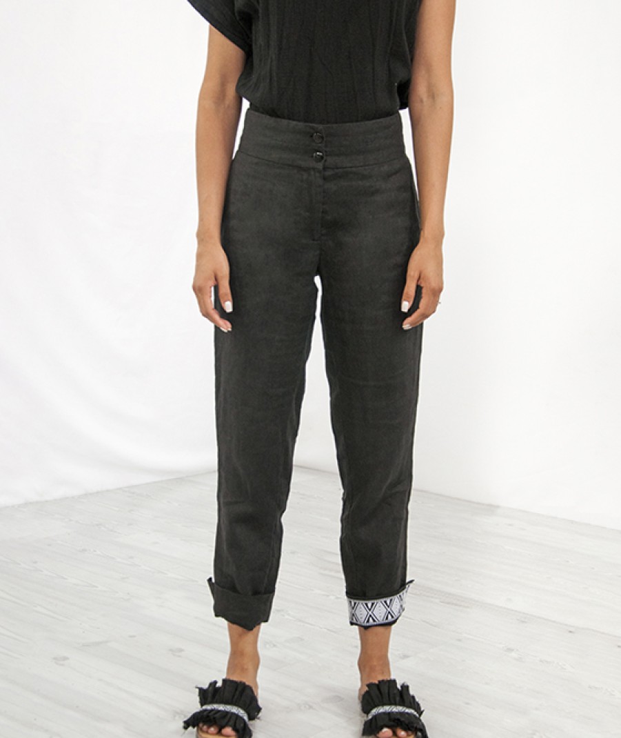 Clothing Angel Lozano | Irregular Black Pants