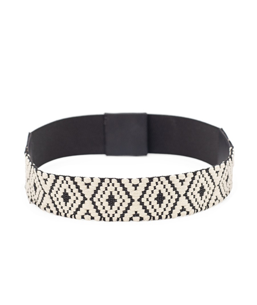 Accessories Angel Lozano | Black Elastic Fabric Belt