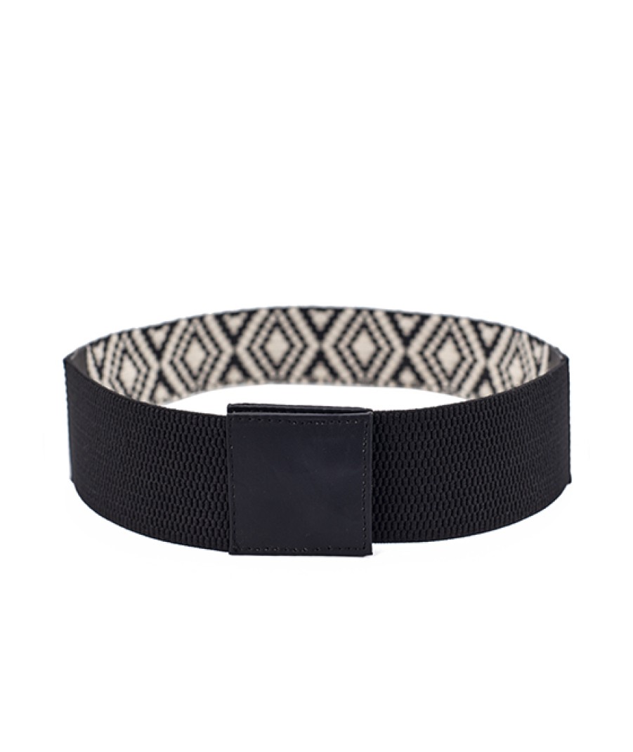 Accessories Angel Lozano | Black Elastic Fabric Belt