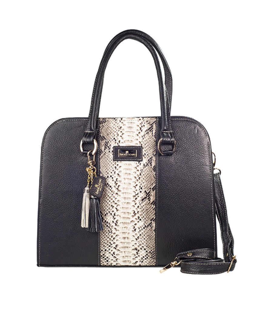 Bags Angel Lozano | Camila Black Python Leather