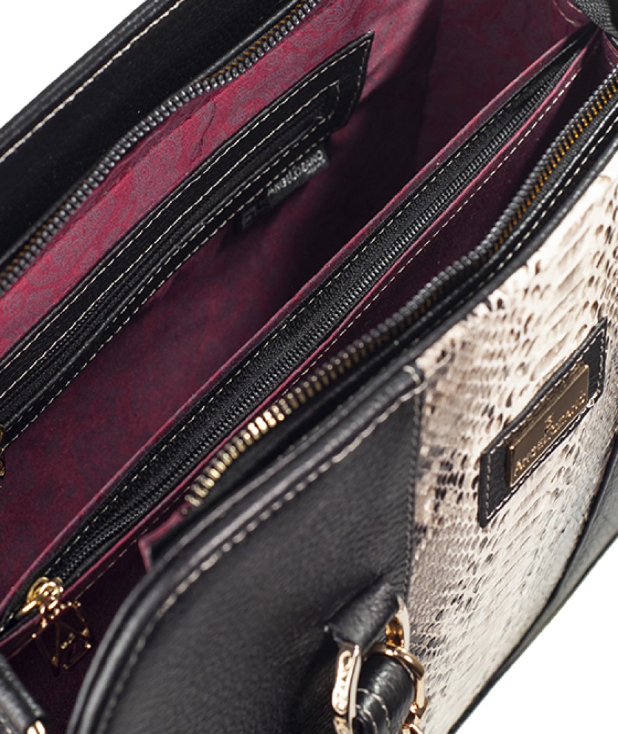 Bags Angel Lozano | Camila Black Python Leather