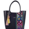 Bags Angel Lozano | Karmina Black Rhombus Leather