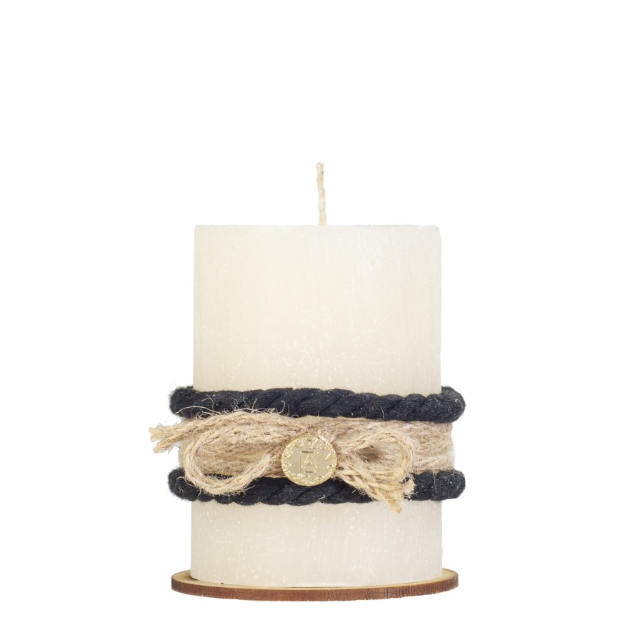 Velas Angel Lozano | Girl'S Black Woven Jute Aromatic Candle