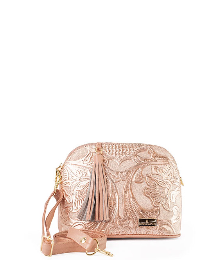 Bags Angel Lozano | Selena Engraved Leather Rose Gold