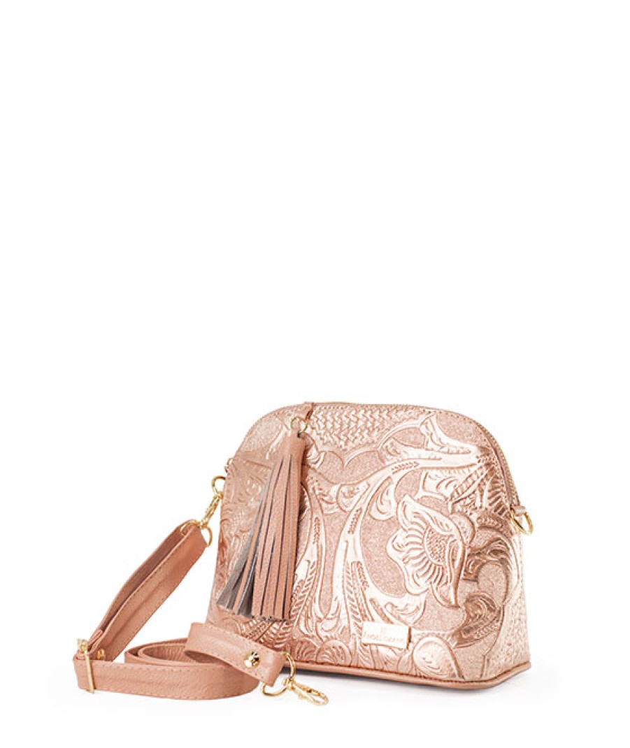 Bags Angel Lozano | Selena Engraved Leather Rose Gold