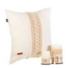 Cojines Angel Lozano | Beige Jute Rhombus Cushion And Candle Kit