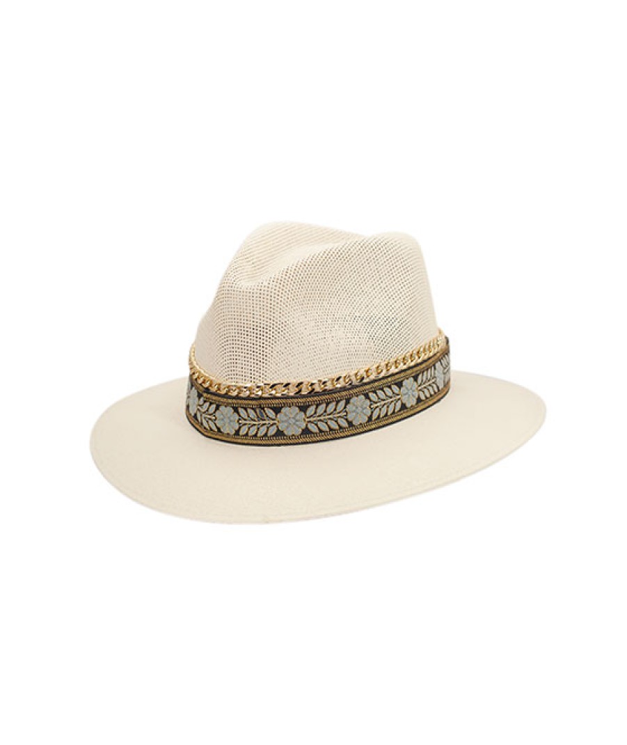 Accessories Angel Lozano | Ladies Beige Woven Hat