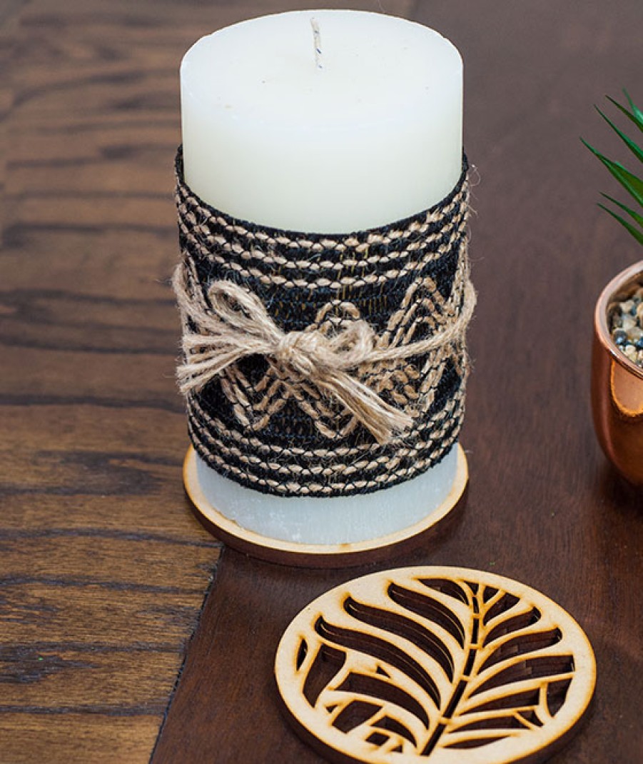 Velas Angel Lozano | Large Black Jute Woven Aromatic Candle