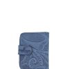 Accessories Angel Lozano | Blue Engraved Leather Card Holder