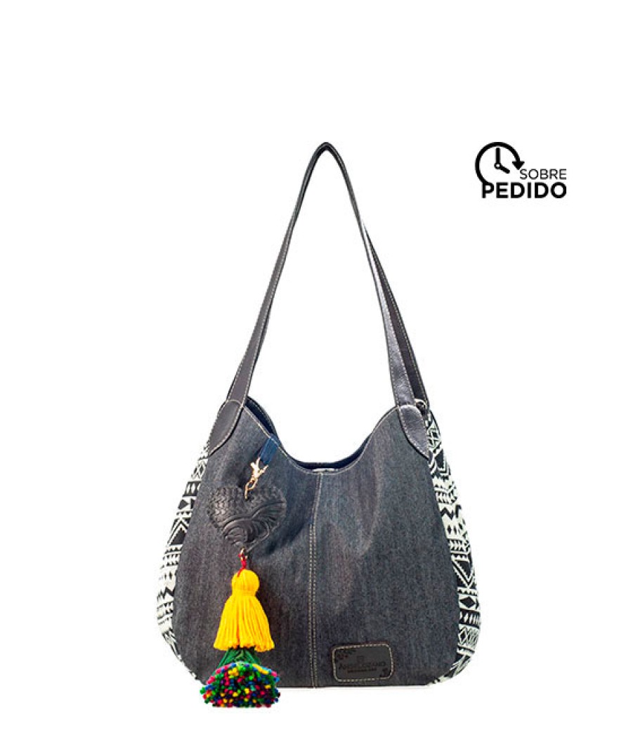 Bags Angel Lozano | Veronica Synthetic Ethnic Black