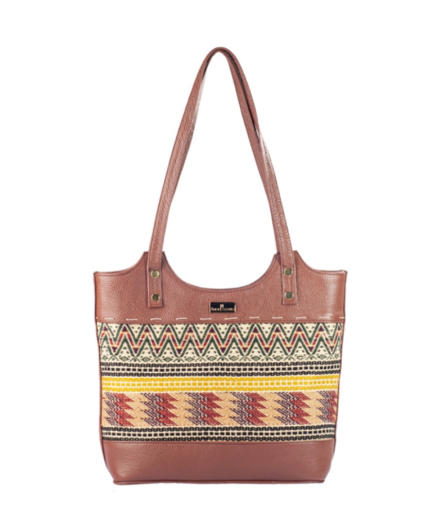 Bags Angel Lozano | Cristina Leather Ethnic Shedron Loom