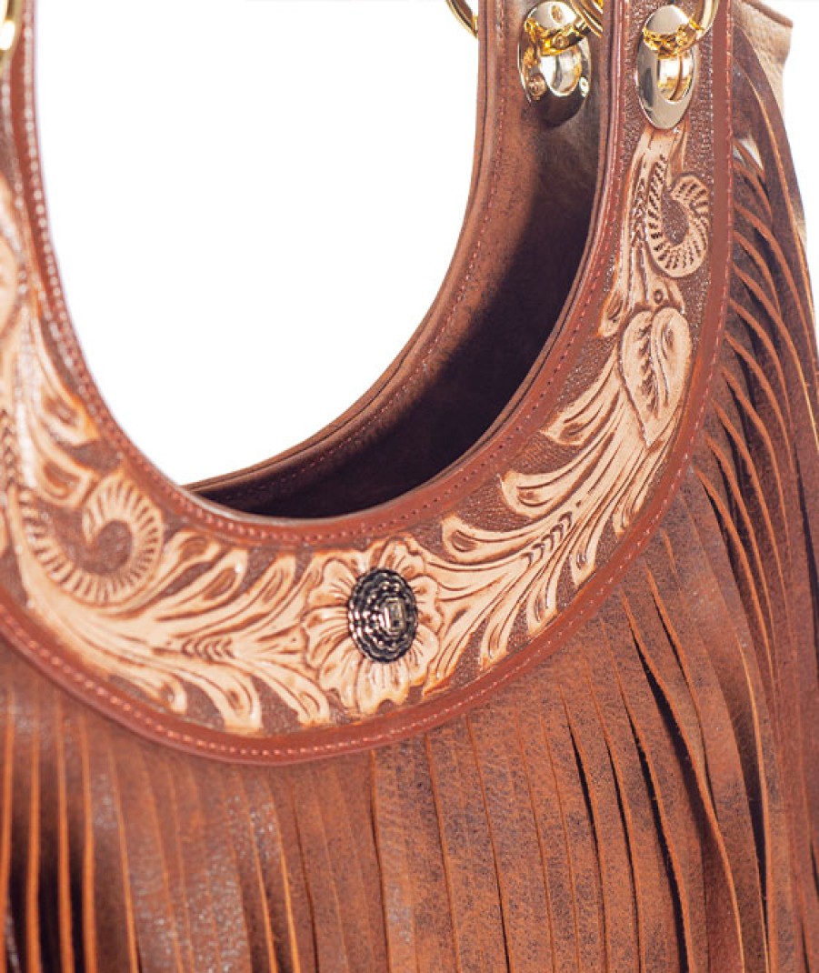 Bags Angel Lozano | Jessica Chiseled Leather Brown