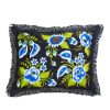 Cojines Angel Lozano | Blue Flowers Embroidery Blanket Cushion Cover