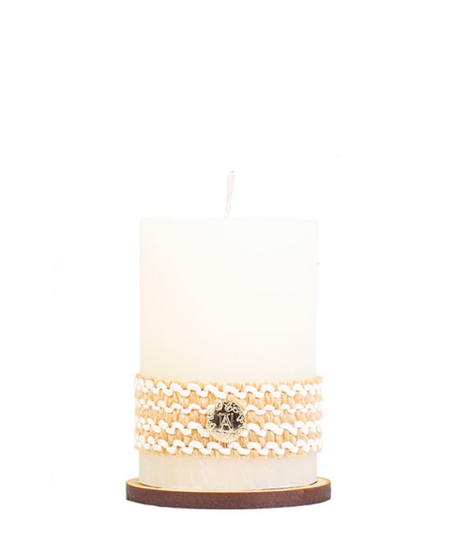 Cojines Angel Lozano | Jute Rhombus Beige Candle Set