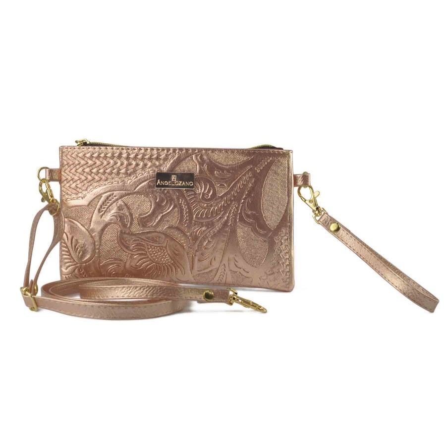 Accessories Angel Lozano | Dahlia Leather/Synthetic Engraved Rose Gold