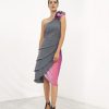 Clothing Angel Lozano | Gray Bow Dress Al-W30