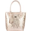 Bags Angel Lozano | Soraya Engraved Leather Rose Gold