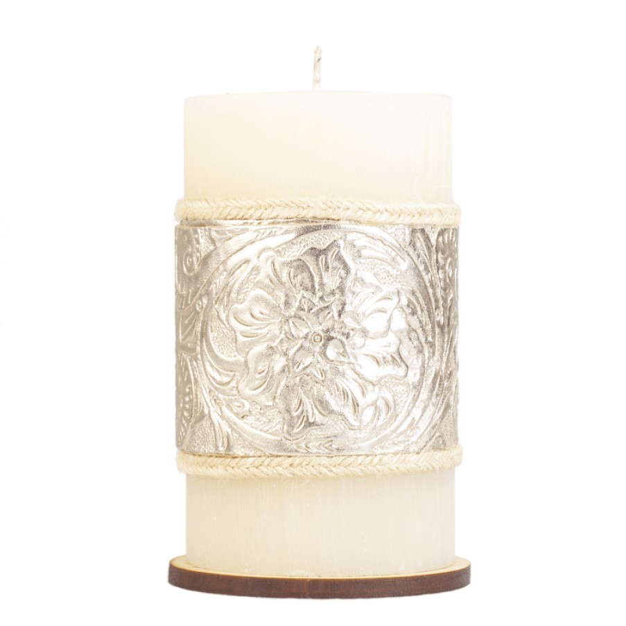 Velas Angel Lozano | Large Gold Engraved Leather Scented Candle