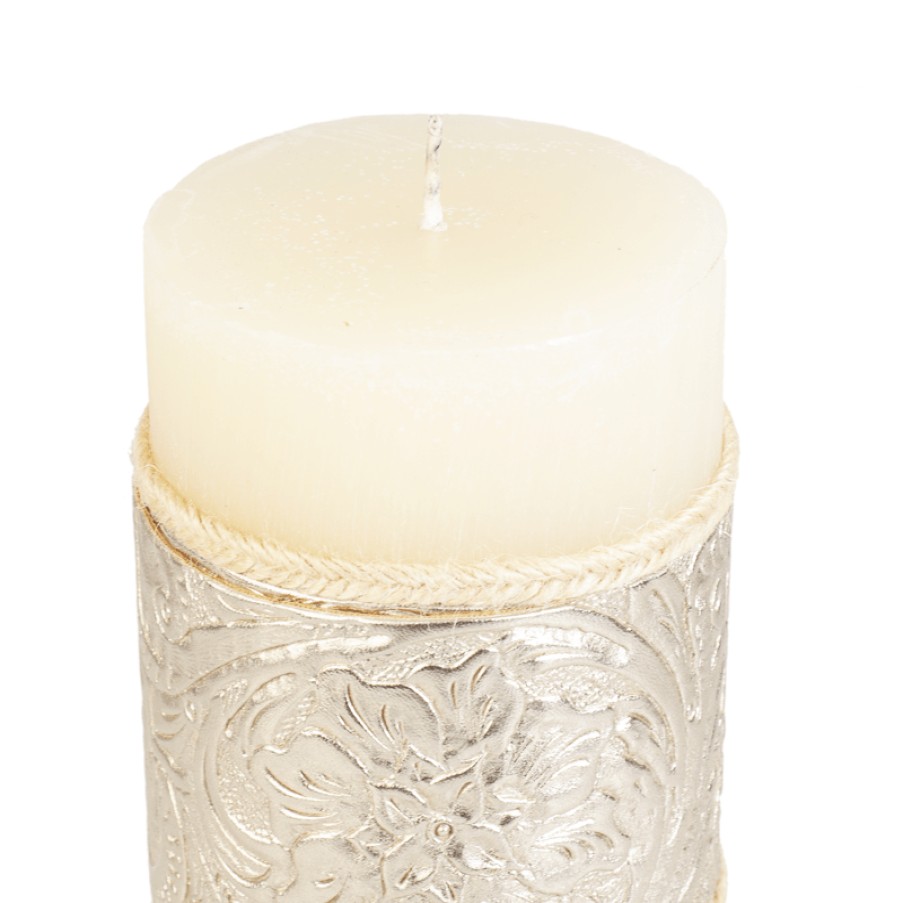 Velas Angel Lozano | Large Gold Engraved Leather Scented Candle