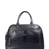 Luggage Angel Lozano | Black Embossed Leather Travel Case