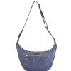 Bags Angel Lozano | Nancy Blue Denim Engraved Leather