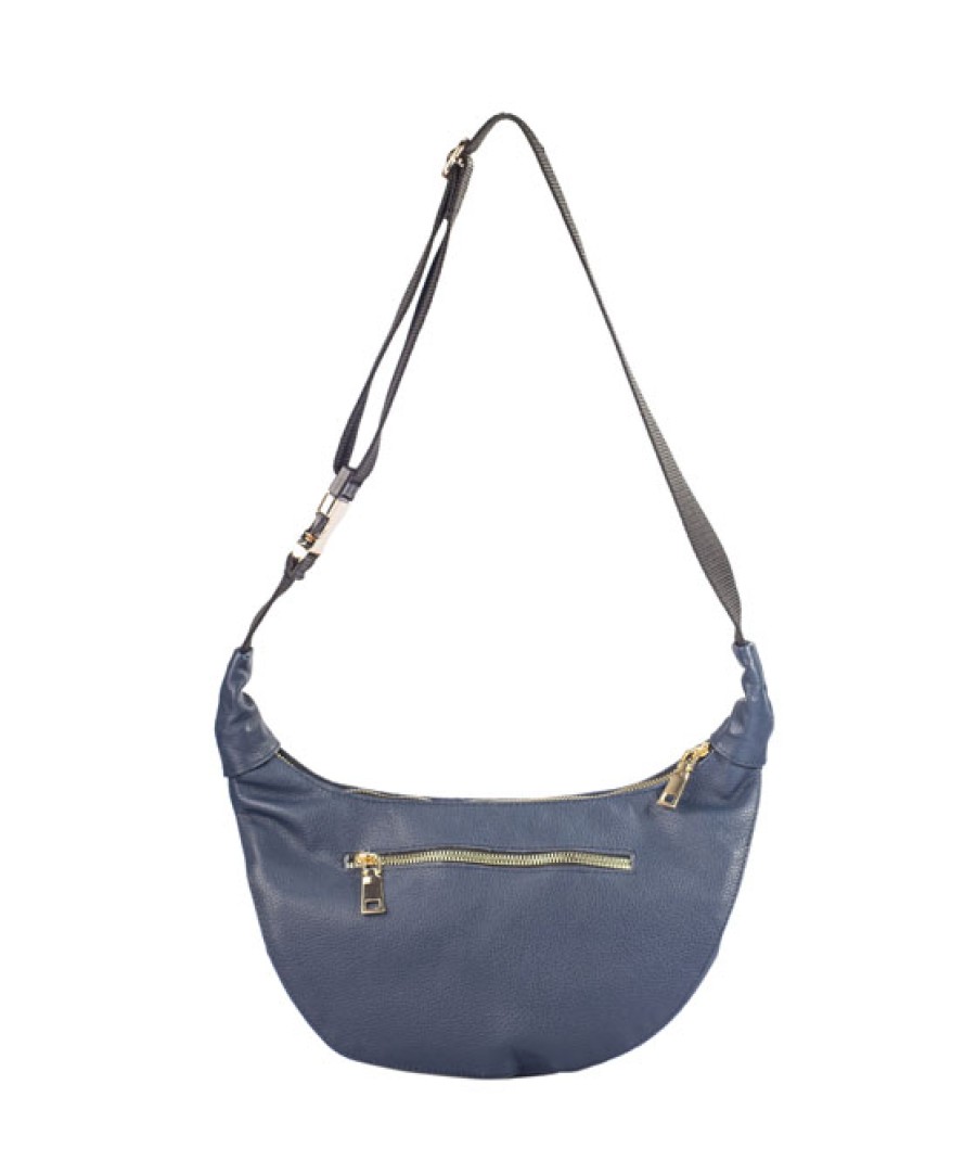 Bags Angel Lozano | Nancy Blue Denim Engraved Leather