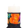 Velas Angel Lozano | Large Black Flower Loom Aromatic Candle