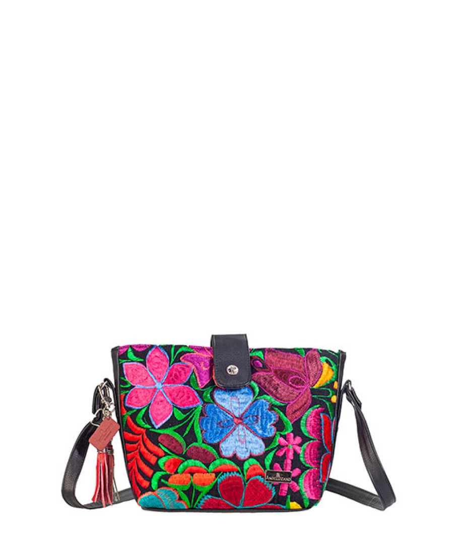 Bags Angel Lozano | Lorena Loom Black Flowers