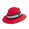 Accessories Angel Lozano | Red Ethnic Suede Hat